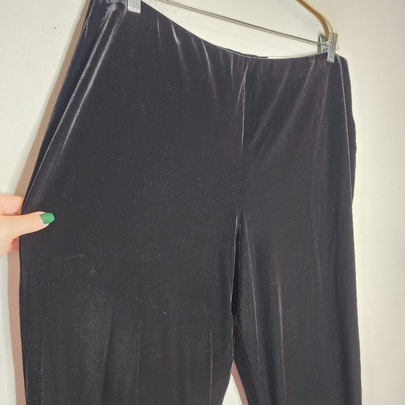 NWT Alfani Velvet Black Wideleg Pull On Stretchy Pants Womens Size 3X - Picture 14 of 14